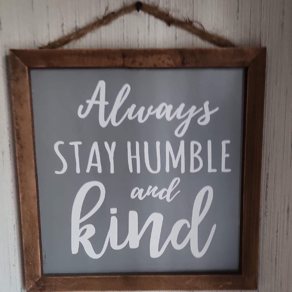 Rustic Brown and Gray Wall Decor Sign